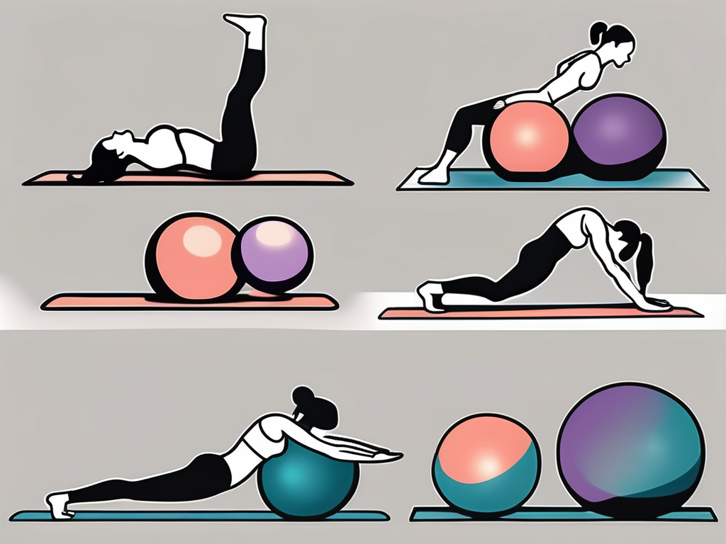 A variety of gym equipment like stability balls